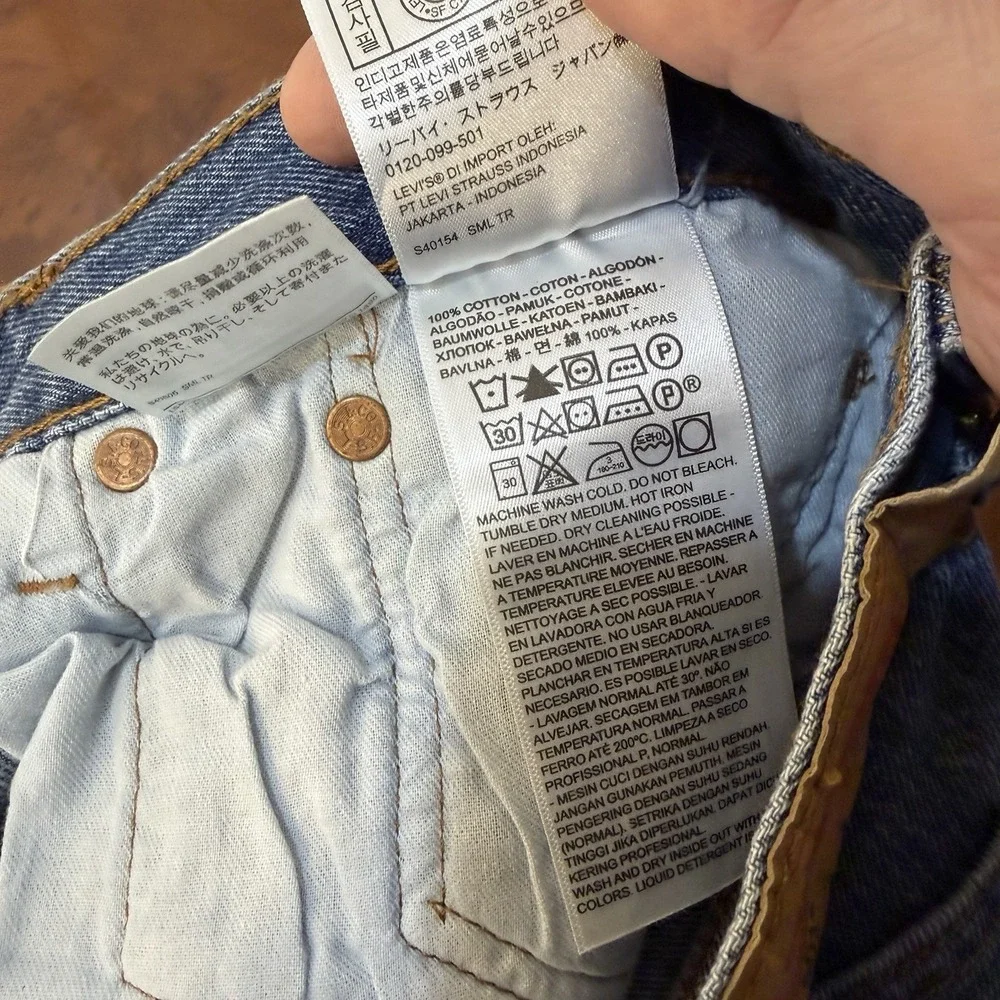 Vintage‎ Levi's 501 Denim Blue Jeans FITS 38x32 Button Fly Medium Wash Men's